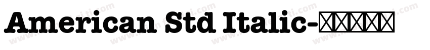 American Std Italic字体转换